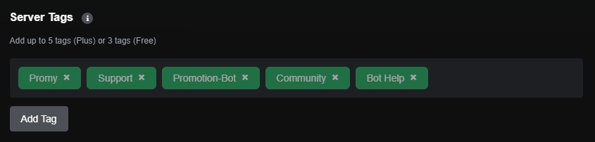Server Tags Configuration